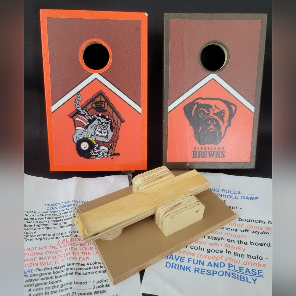 Cleveland Browns COIN Cornhole Handcrafted